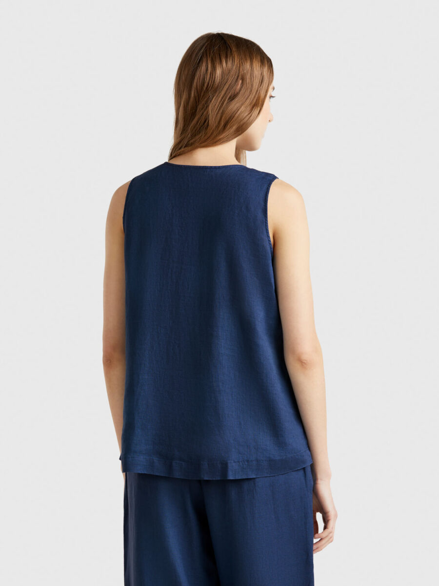 Ženska lanena bluza Benetton - Image 2