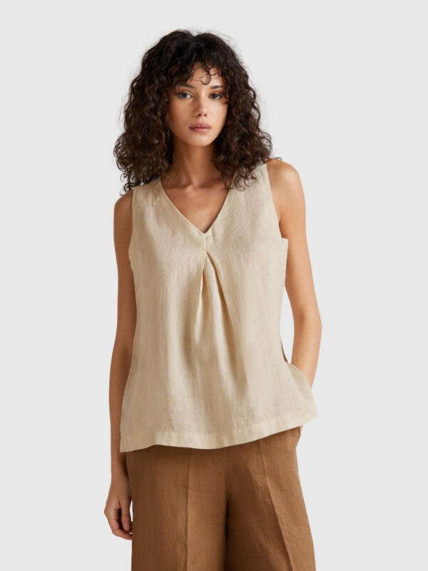 Ženska lanena bluza Benetton