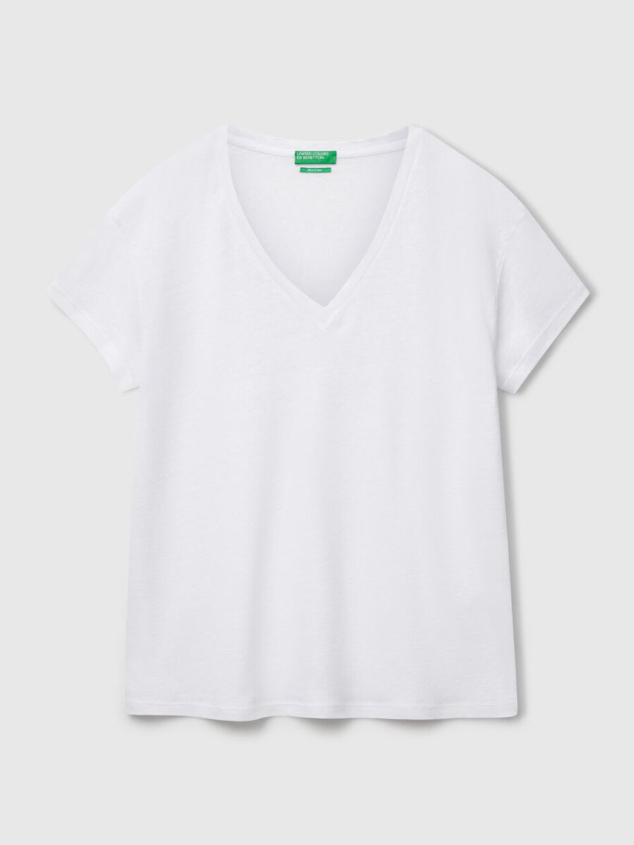 Ženska majica 100% lan Benetton - Image 3