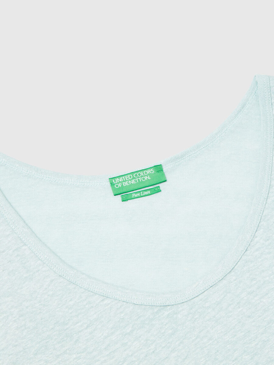 Ženska majica na bretele 100% lan Benetton - Image 6
