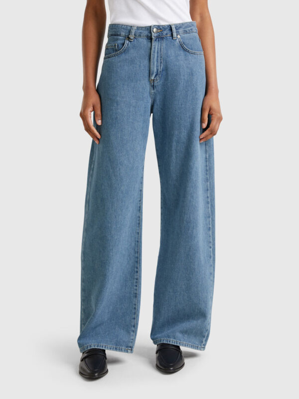 Ženske farmerke sa širokim nogavicama Benetton