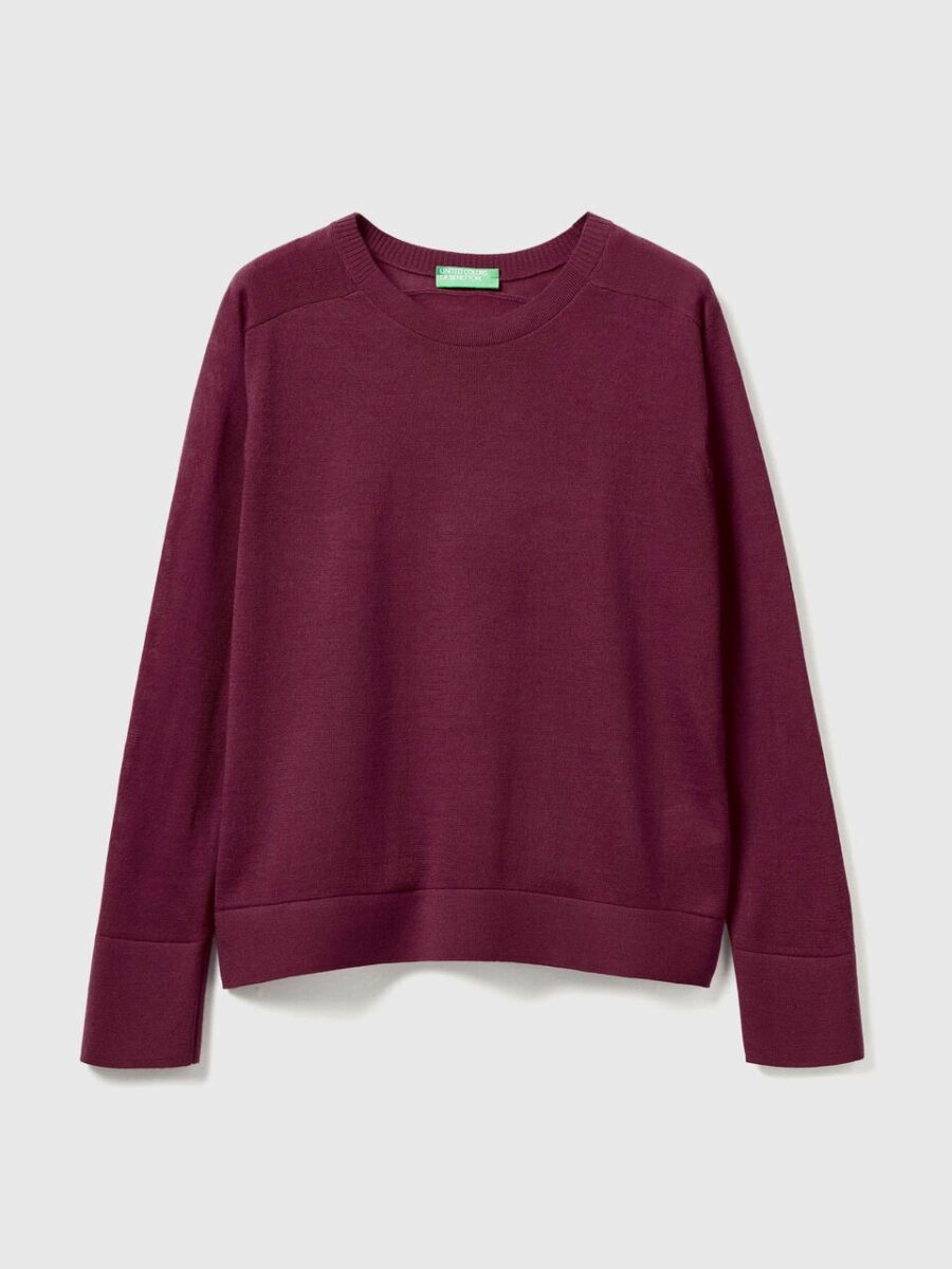 Ženski džemper od čiste merino vune Benetton