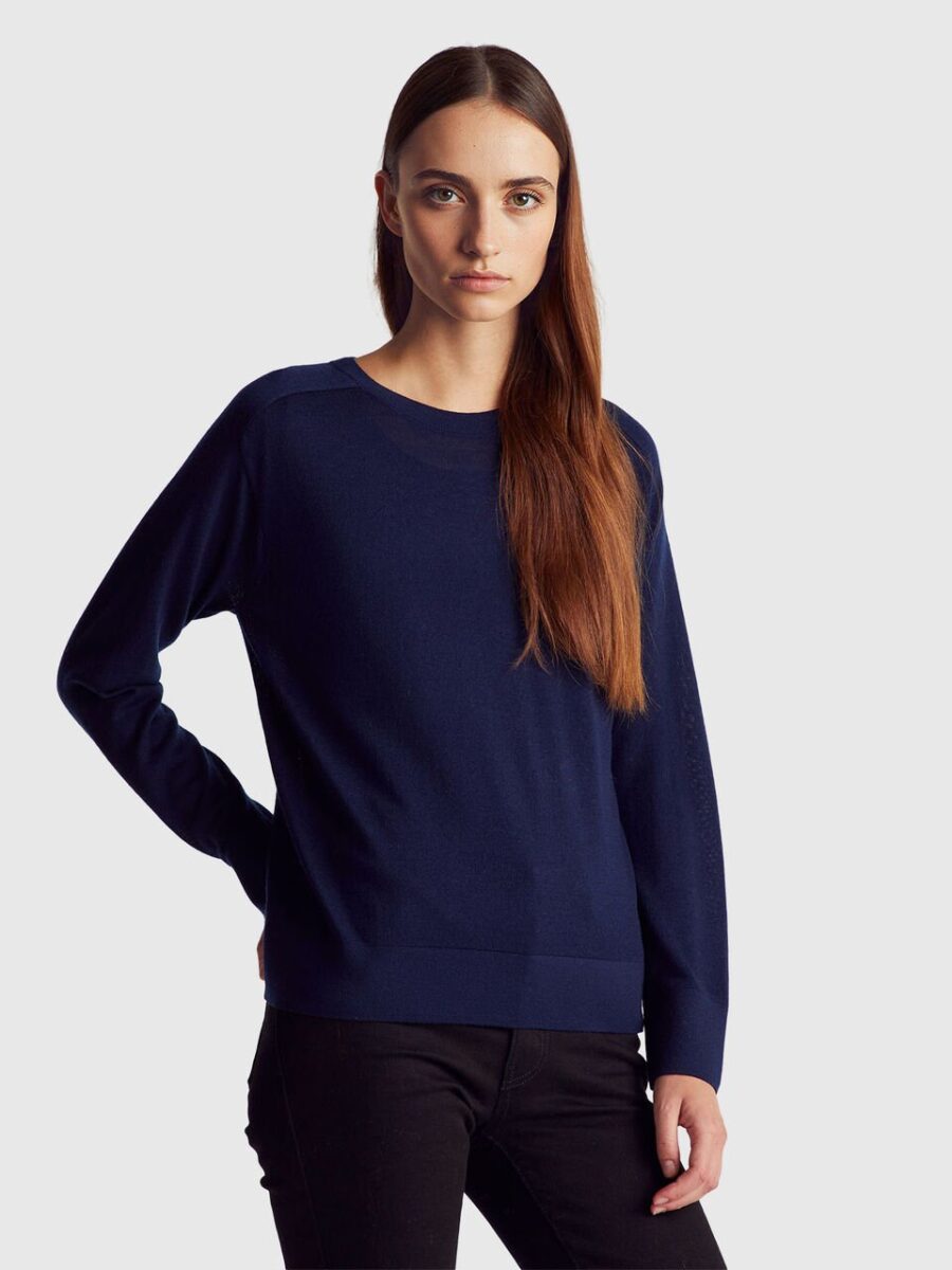 Ženski džemper od čiste merino vune Benetton
